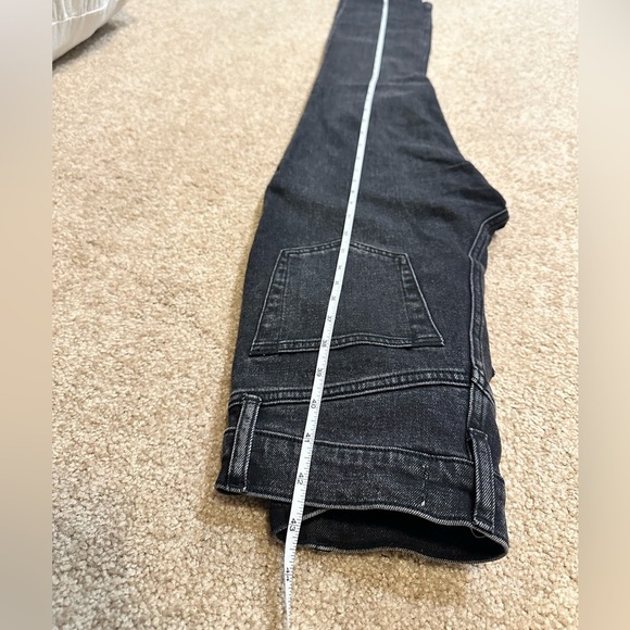 Abercrombie Ultra High Rise 90s Slim Straight Jean Crossover Waist - Black 24 - Picture 9 of 12